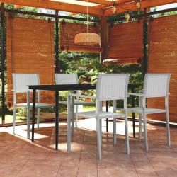 Ensemble &agrave; manger de jardin 5 pcs Blanc