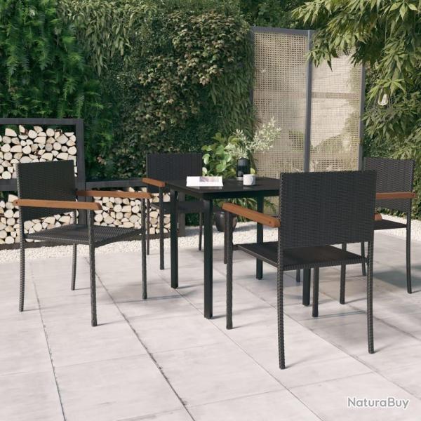 Ensemble � manger de jardin 5 pcs Noir