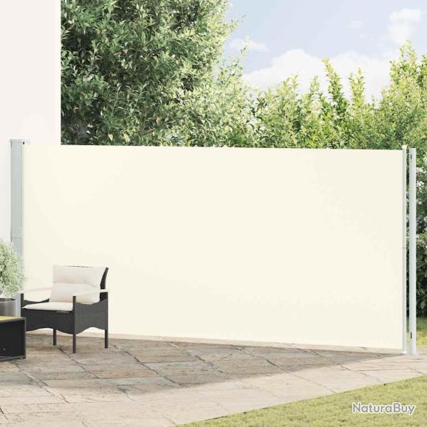 Auvent lat�ral r�tractable de patio 180x600 cm Cr�me