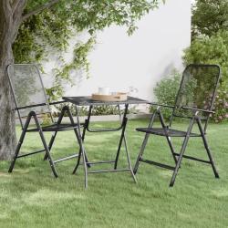 Table de jardin 60x60x72 cm Maille m&eacute;tallique Anthracite