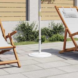 Socle de parasol Blanc 45x45x30 cm Fonte