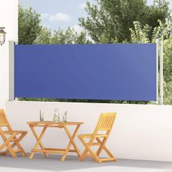 Auvent lat&eacute;ral r&eacute;tractable de patio 117x600 cm Bleu