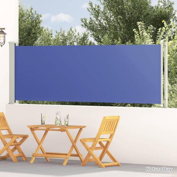 Auvent lat�ral r�tractable de patio 117x600 cm Bleu