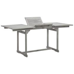 Table &agrave; d&icirc;ner de jardin (120-170)x80x75 cm Bois d'acacia massif