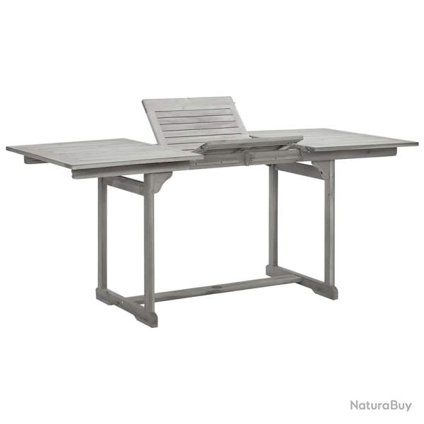 Table � d�ner de jardin (120-170)x80x75 cm Bois d'acacia massif