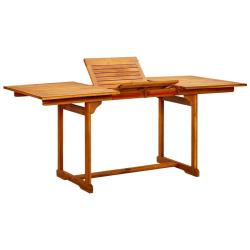 Table &agrave; d&icirc;ner de jardin (120-170)x80x75 cm Bois d'acacia massif