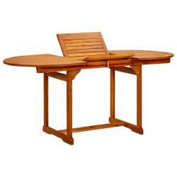 Table &agrave; d&icirc;ner de jardin (120-170)x80x75 cm Bois d'acacia massif