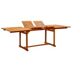 Table &agrave; d&icirc;ner de jardin (160-240)x100x75cm Bois d'acacia massif