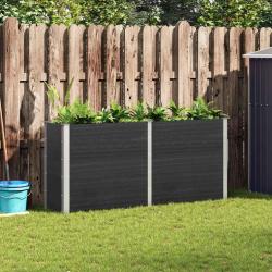 Lit sur&eacute;lev&eacute; de jardin 200x50x91 cm WPC Gris