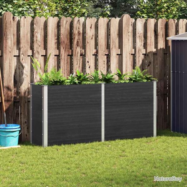 Lit sur�lev� de jardin 200x50x91 cm WPC Gris