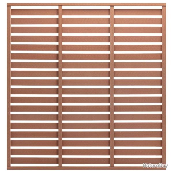 Panneau de cl�ture WPC 180x180 cm Marron