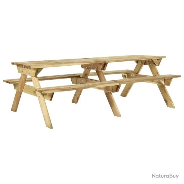 Table de pique-nique et bancs 220x122x72cm Bois de pin impr�gn�