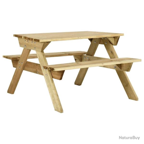 Table de pique-nique et bancs 110x123x73cm Bois de pin impr�gn�