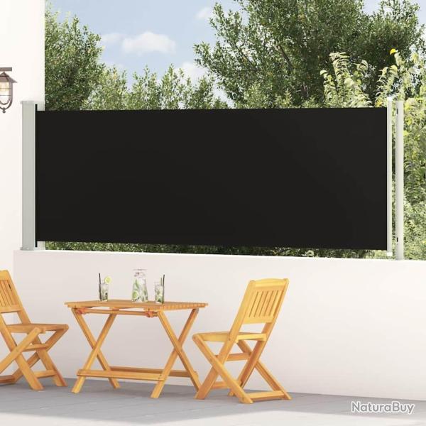 Auvent lat�ral r�tractable de patio 117x600 cm Noir