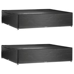 Housses de salon de jardin 2 pcs 16 oeillets 240x240x55 cm carr&eacute;