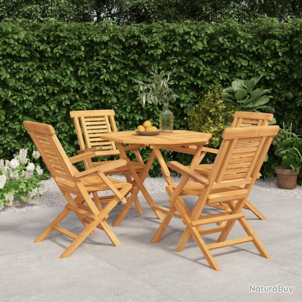 Ensemble � manger de jardin 5 pcs Bois de teck massif