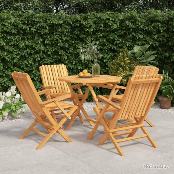 Ensemble � manger de jardin 5 pcs Bois de teck massif