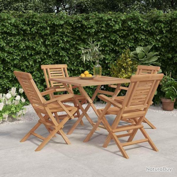 Ensemble � manger de jardin 5 pcs Bois de teck massif