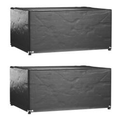 Housses salon de jardin2pcs 8oeillets 180x135x80cm rectangulaire