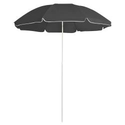 Parasol de jardin avec m&acirc;t en acier anthracite 180 cm