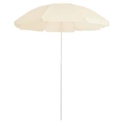 Parasol de jardin avec m&acirc;t en acier sable 180 cm