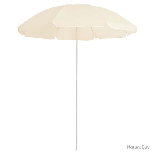 Parasol de jardin avec m�t en acier sable 180 cm