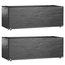 Housses salon de jardin 2pcs 8oeillets 192x82x65cm rectangulaire