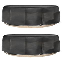 Housses pour salon &icirc;lot 2 pcs 8 oeillets &Oslash;188x50 cm rond