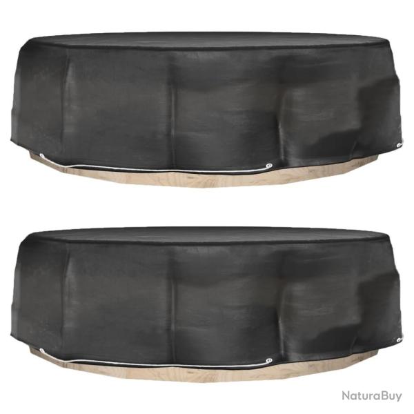 Housses pour salon �lot 2 pcs 8 oeillets �188x50 cm rond