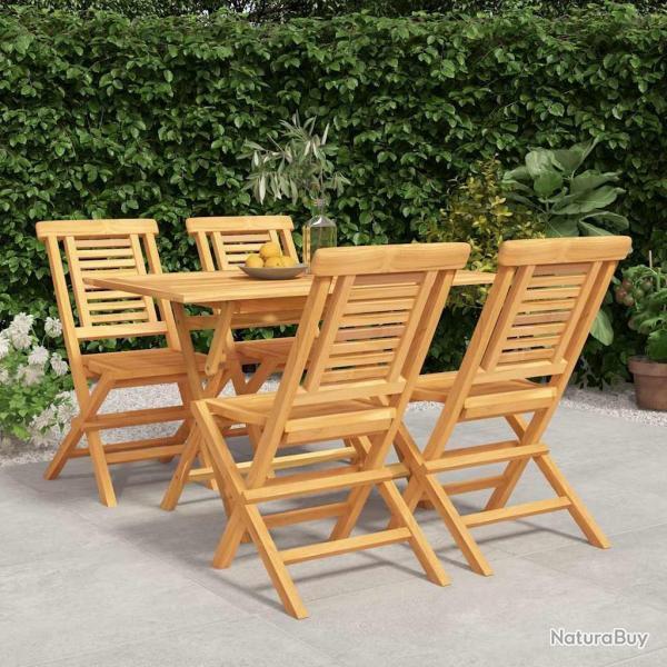 Ensemble � manger de jardin 5 pcs Bois de teck massif