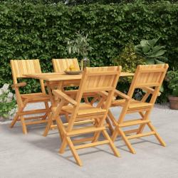 Ensemble &agrave; manger de jardin 5 pcs Bois de teck massif