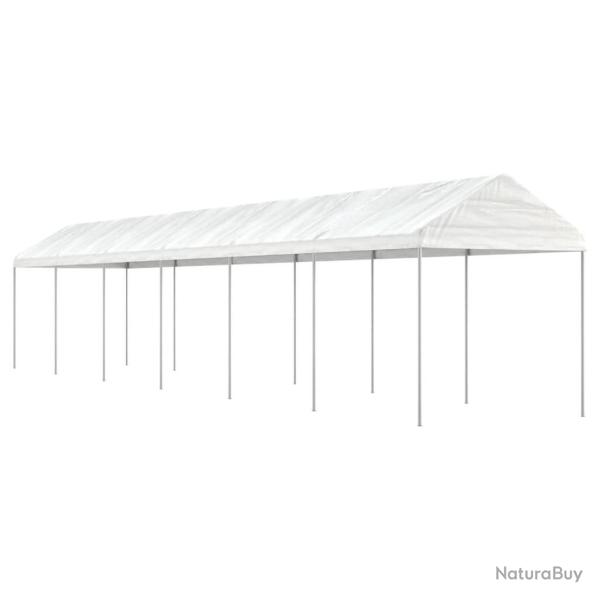 Belv�d�re avec toit blanc 13,38x2,28x2,69 m poly�thyl�ne