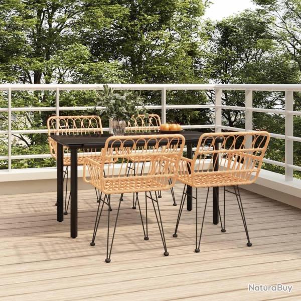 Ensemble � manger de jardin 5pcs R�sine tress�e