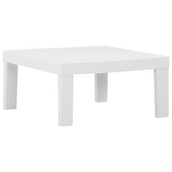 Table de salon de jardin Plastique blanc
