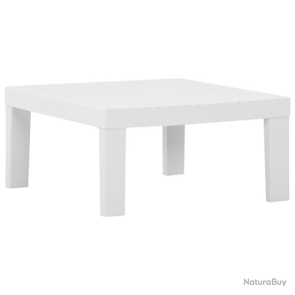 Table de salon de jardin Plastique blanc