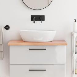 Comptoir de salle de bain marron 80x50x(2-4) cm bois trait&eacute;