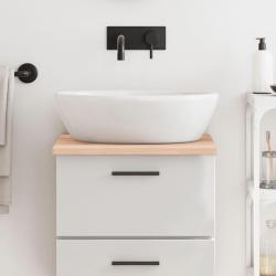 Comptoir de salle de bain 40x50x2 cm bois massif non trait&eacute;