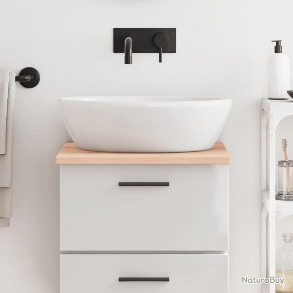 Comptoir de salle de bain 40x50x2 cm bois massif non trait�