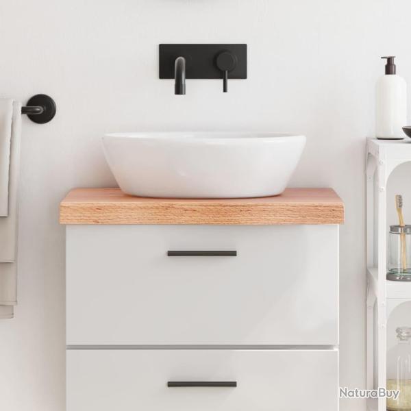 Comptoir de salle de bain marron 60x40x(2-6) cm bois trait�