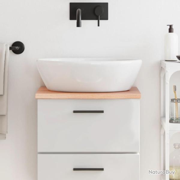 Comptoir de salle de bain marron clair 40x40x2 cm bois trait�