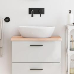 Comptoir de salle de bain 60x40x2 cm bois massif non trait&eacute;