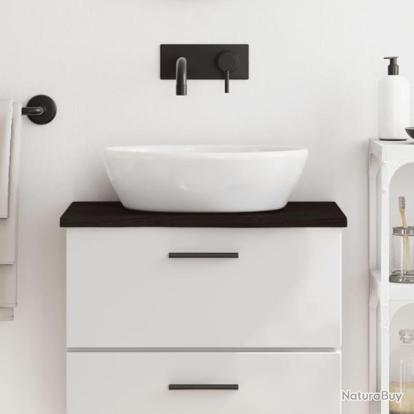 Comptoir de salle de bain marron fonc� 60x30x2 cm bois trait�