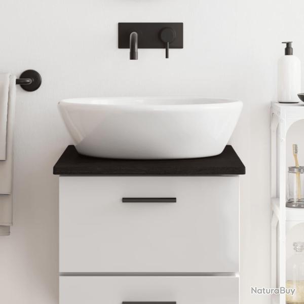 Comptoir de salle de bain marron fonc� 40x50x2 cm bois trait�