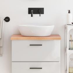 Comptoir de salle de bain marron 60x40x(2-4)cm bois trait&eacute;
