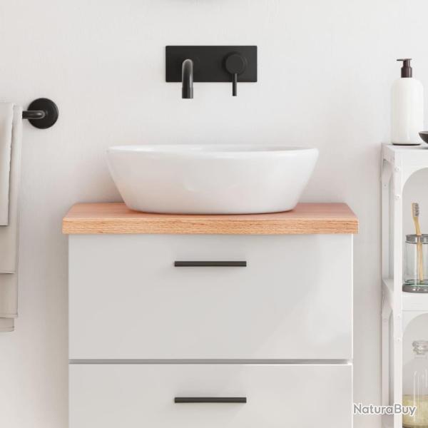 Comptoir de salle de bain marron 60x40x(2-4)cm bois trait�