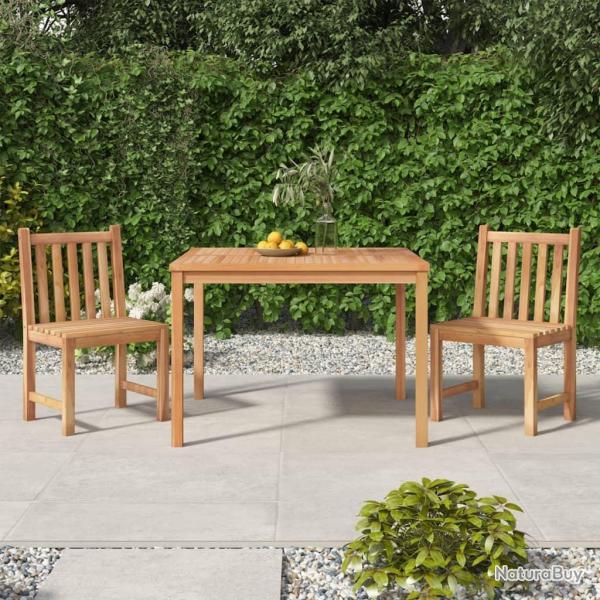 Ensemble � manger de jardin 3 pcs Bois de teck massif