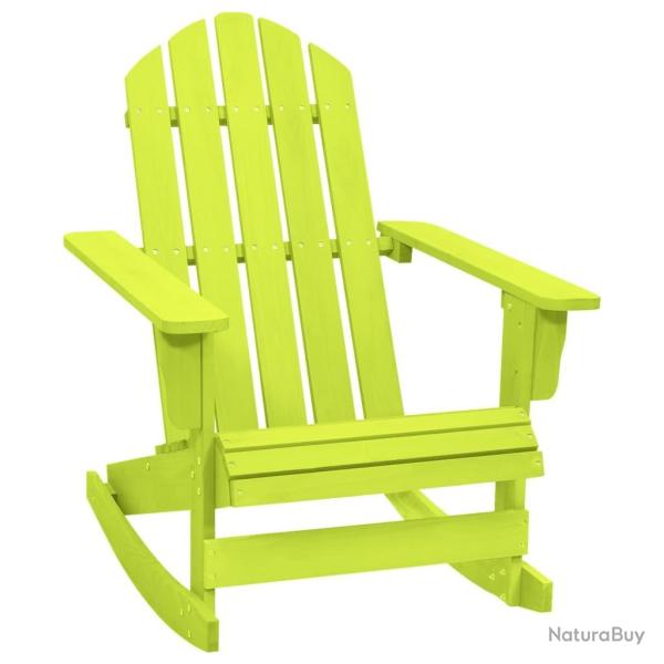 Chaise � bascule de jardin Adirondack bois de sapin massif vert