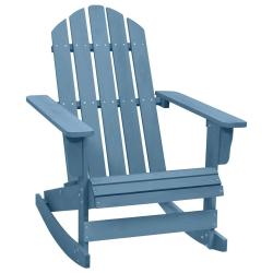 Chaise &agrave; bascule de jardin Adirondack bois de sapin massif bleu