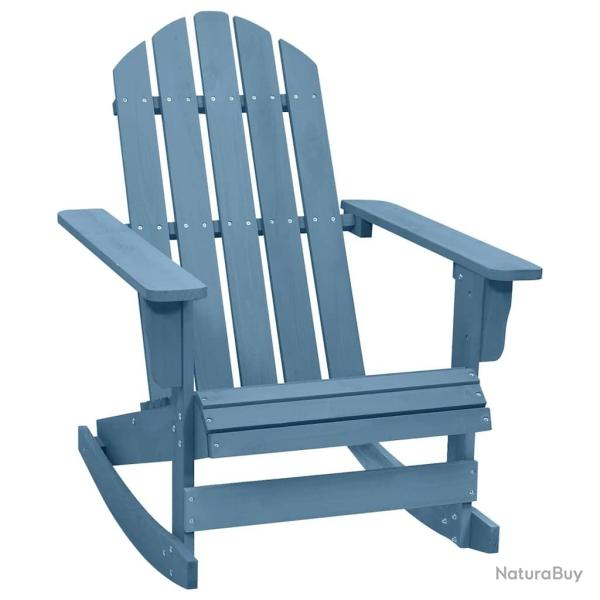 Chaise � bascule de jardin Adirondack bois de sapin massif bleu