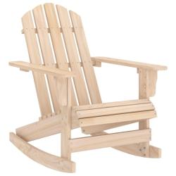 Chaise &agrave; bascule de jardin Adirondack bois de sapin massif